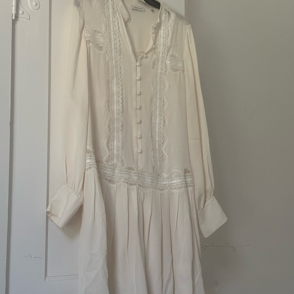 Rebecca Taylor Chic Bohemian Lace Chiffon Dropwaist Dress